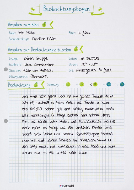 Actual product image Betzold Observation Block Kita DIN A4 (A4, German)