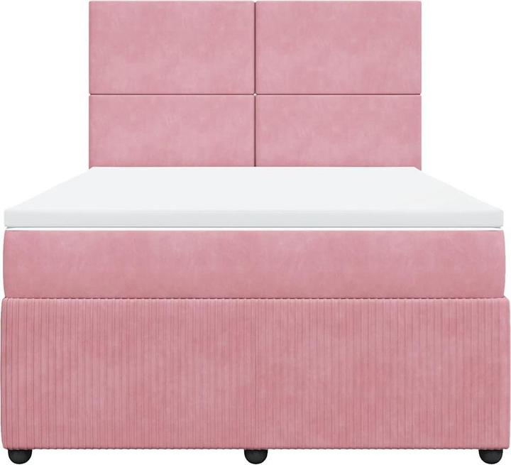 Actual product image vidaXL Bo x spring bed with mattress 160 x 200 cm velvet (160 x 200 cm)