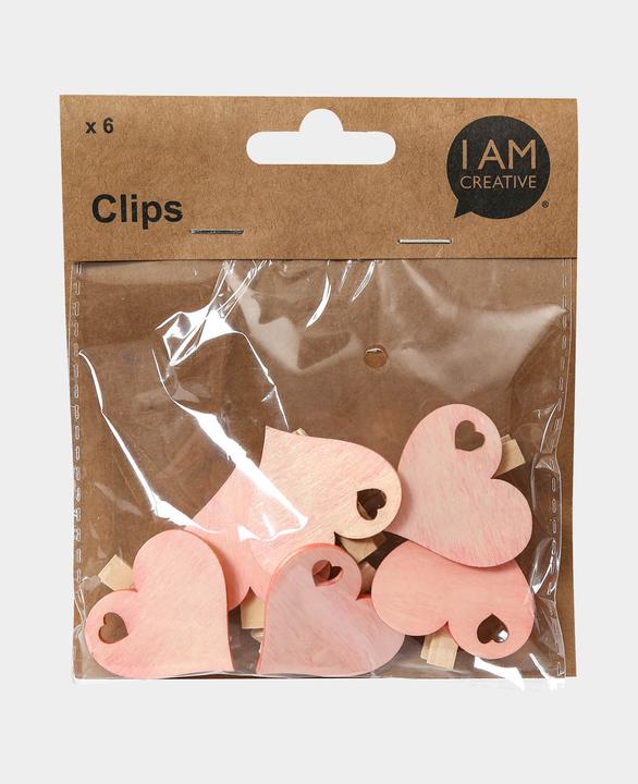 Immagine prodotto I Am Creative Clip a cuore in legno