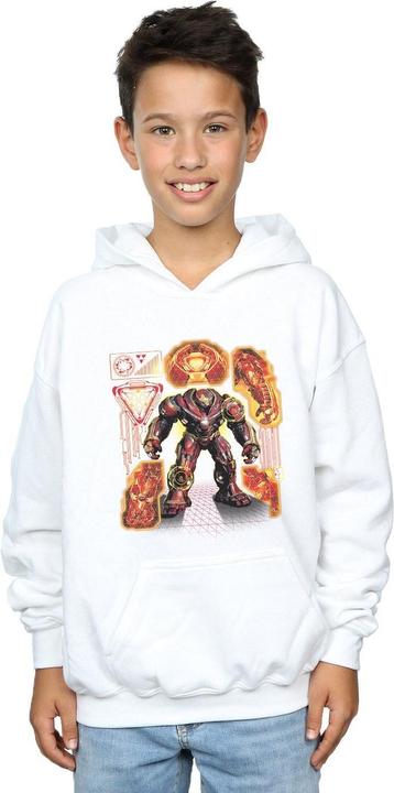Actual product image Boys Avengers Infinity War Hulkbuster Blueprint Hoodie (116)
