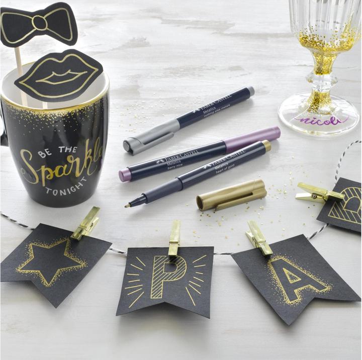 Produktbild Faber-Castell FABER CASTELL Metallic Marker (Silber, Gold, 1.50 mm, 1 x)