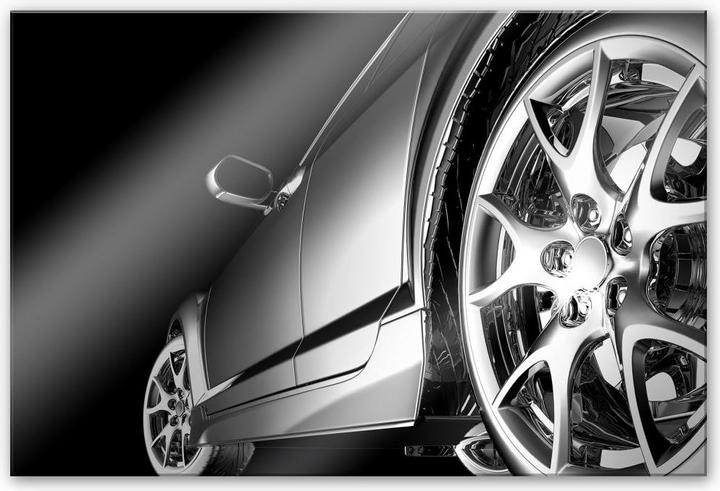 Produktbild Trenddeko Rolling in Chrome (60 x 40 cm)