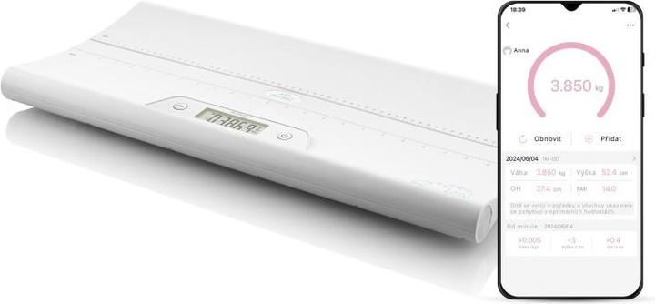 Image du produit ETA Échelle pour bébé | 730690000 MIMI | Poids maximum (capacité) 20 kg | Précision 5 g | Blanc (20 kg)