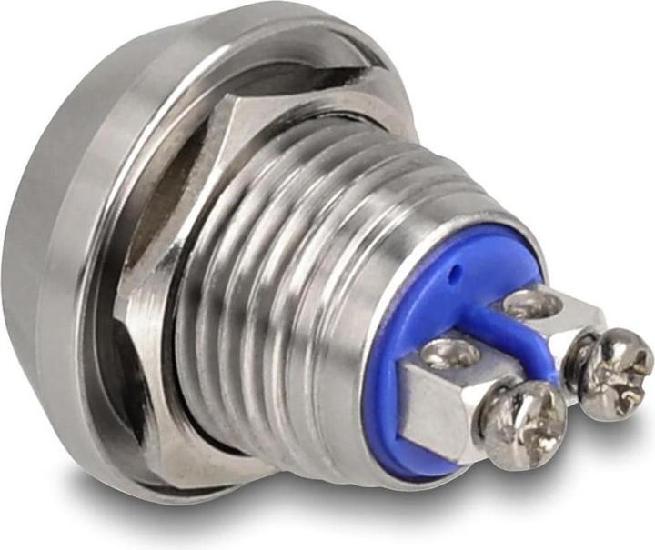 Actual product image Delock push button for installation 12 mm 2 x screw terminal red