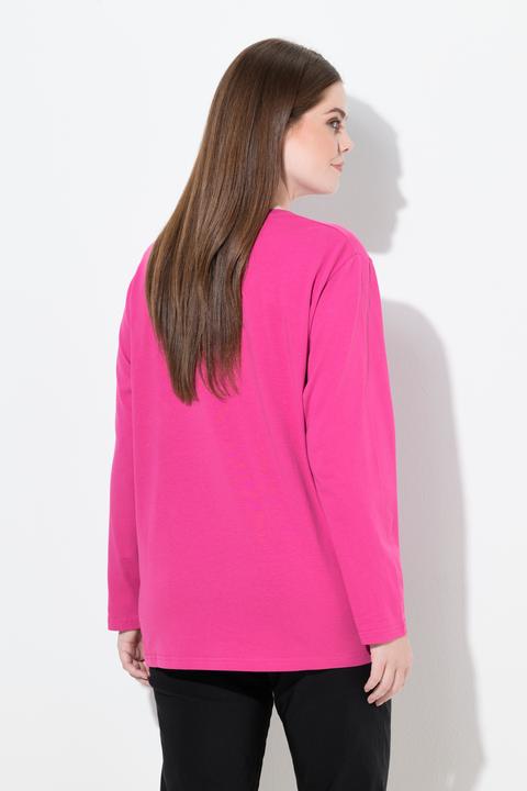 Produktbild Ulla Popken Shirt, Relaxed, Rundhalsausschnitt, Langarm (62)