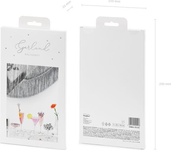 Image du produit Partydeco Guirlandes de franges d'argent (1 pièce(s))