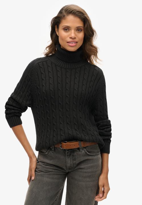 Produktbild Superdry Lässiger Rollkragenpullover mit Zopfmuster (12XL)