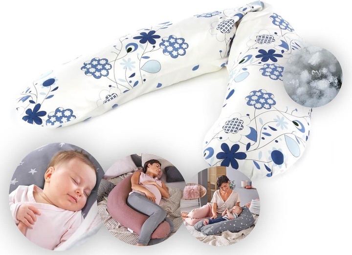 Actual product image Theraline Nursing pillow "The Original" with polyester hollow fibre filling incl. cover 190 cm (190 cm)