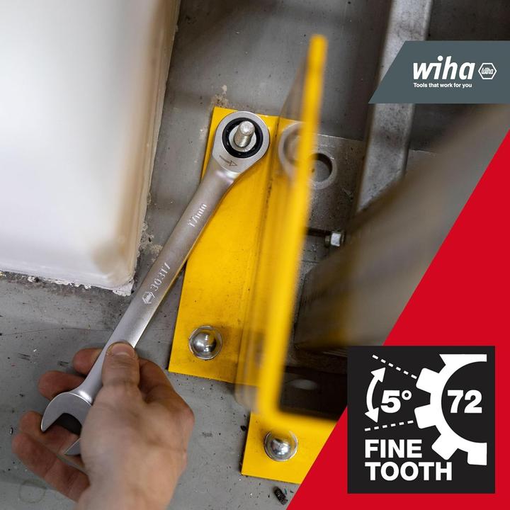 Actual product image Wiha Ringratschen-Gabelschlüssel Set (19 mm, 12 mm, 14 mm, 16 mm, 10 mm, 18 mm, 17 mm, 11 mm, 15 mm, 8 mm, 9 mm, 13 mm)