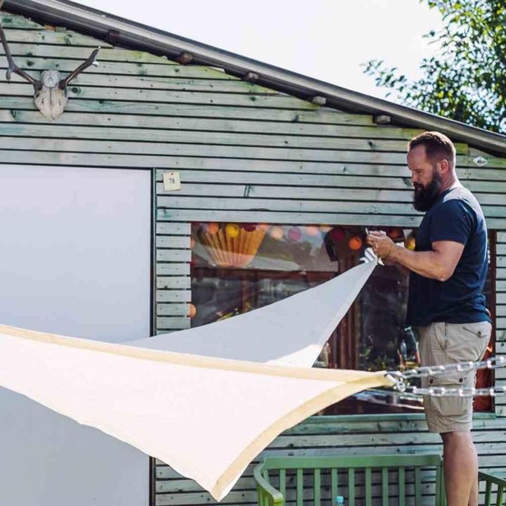 Actual product image Siena Garden Solino Set 3-corner 3.6 Ecru 3, 6x3, 6X, 3, 6m, incl. accessories (360 x 360 cm)