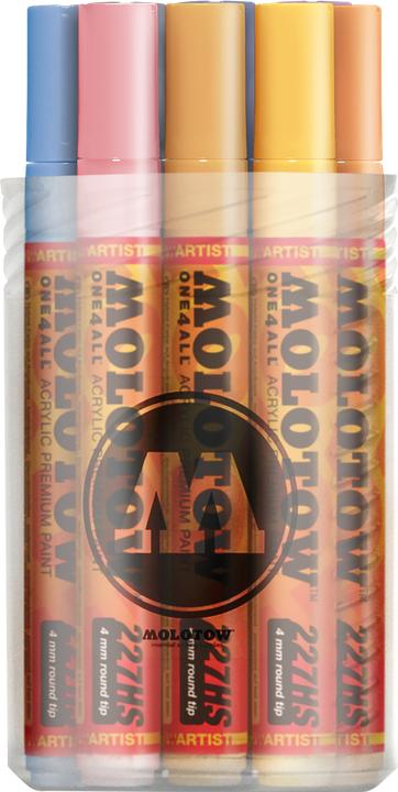 Actual product image Molotow Permanent marker One4All 227 HS refillable 4mm assorted PU=12 pieces pen box (12x)