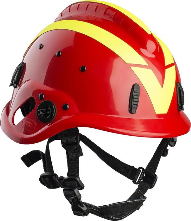 Immagine prodotto Vallfirest Elmetto antincendio VFT1, rosso (RAL1023) con riflesso giallo (52 - 64 cm)