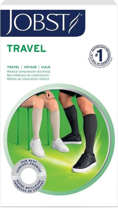 Essity Jobst Travel, Papplinks 15-20 mm Hg schwarz, Grösse i