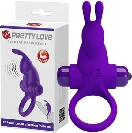 Actual product image Pretty Love Vibrierender Hasen Penisring (6 cm)