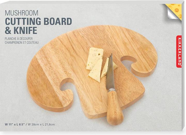 Immagine prodotto Kikkerland Tagliere e coltello per funghi