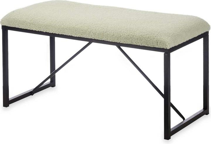Giftdecor green sheepskin bench (81 cm)