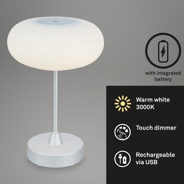 Image du produit Briloner Lampe de table LED, chrome mat, 1xModules LED/3W (330 lm)