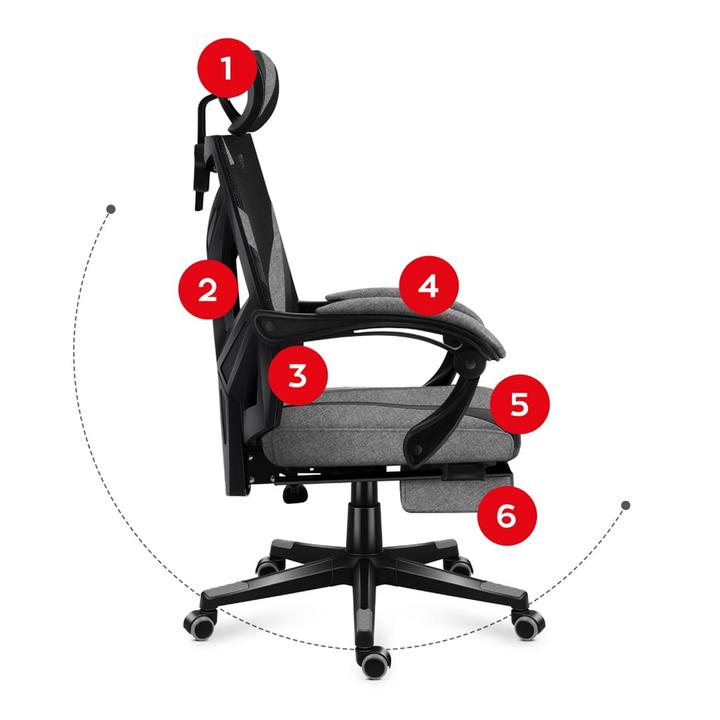 Produktbild Huzaro COMBAT 5.0 GREY Gaming Chair