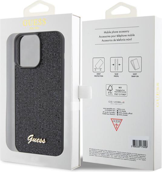 Produktbild Guess GUHCP15XPMSDGSK iPhone 15 Pro Max 6.7" czarny/black hardcase Disco Metal Script (Apple iPhone 15 Pro Max)