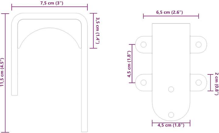 Immagine prodotto vidaXL Staffe di bypass per porte a sbarramento per binari rotondi 4 pezzi in acciaio inox