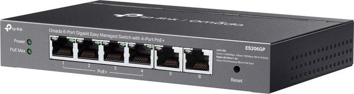 Produktbild TP-Link 6-Port Gigabit PoE+ Switch – Lüfterlos, Cloud Managed, 65W (6 Ports)