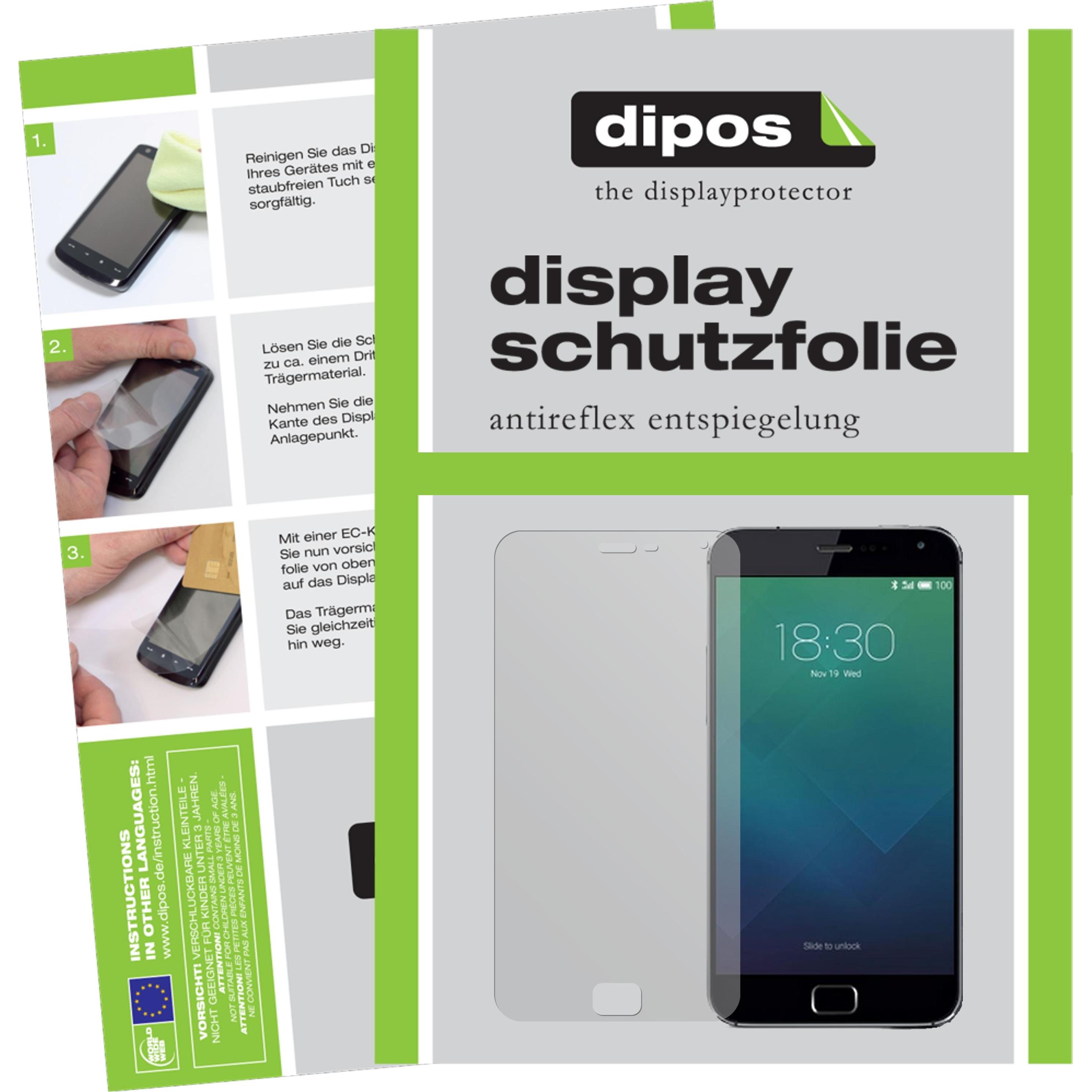 Dipos Displayschutzfolie Antireflex (2 Stück, Meizu MX4 Pro), Smartphone Schutzfolie, Transparent