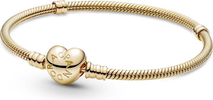 Produktbild Pandora Moments Schlangen Armband mit Herz-Verschluss (16 cm, Gold 14k (585))