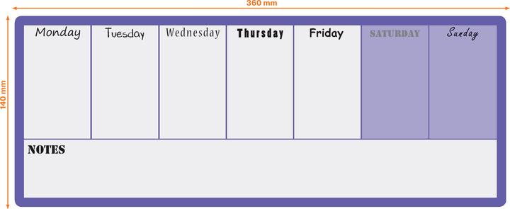 Immagine prodotto Nobo Organizzatore settimanale (14 x 36 cm)