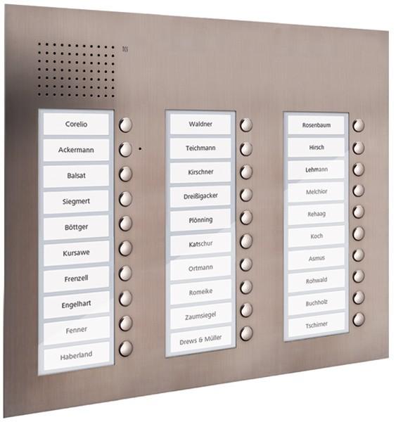 Actual product image TCS Audio front-door station PUK 30 push-buttons 3-column UP PU