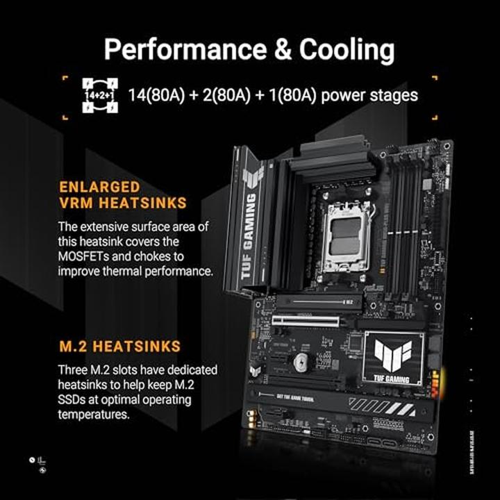 Produktbild ASUS TUF Gaming B850-Plus Wifi (AM5, AMD B850, ATX)