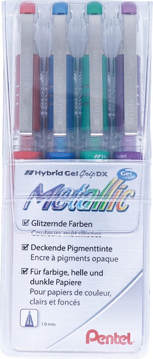 Produktbild Pentel Roller Hybrid Gel Grip (Mehrfarbig, 4 x)