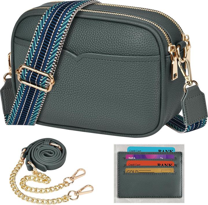 Only-Bags.Store Kleine Umhängetasche Elegante Umhängetasche mit 2 abnehmbaren breiten Schulterriemen