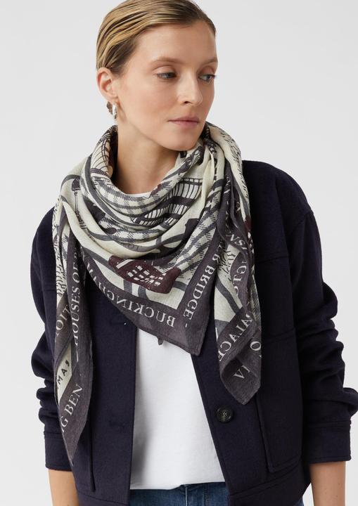 Immagine prodotto Comma Tuch Gemusterter Schal aus Baumwoll-Modalmix