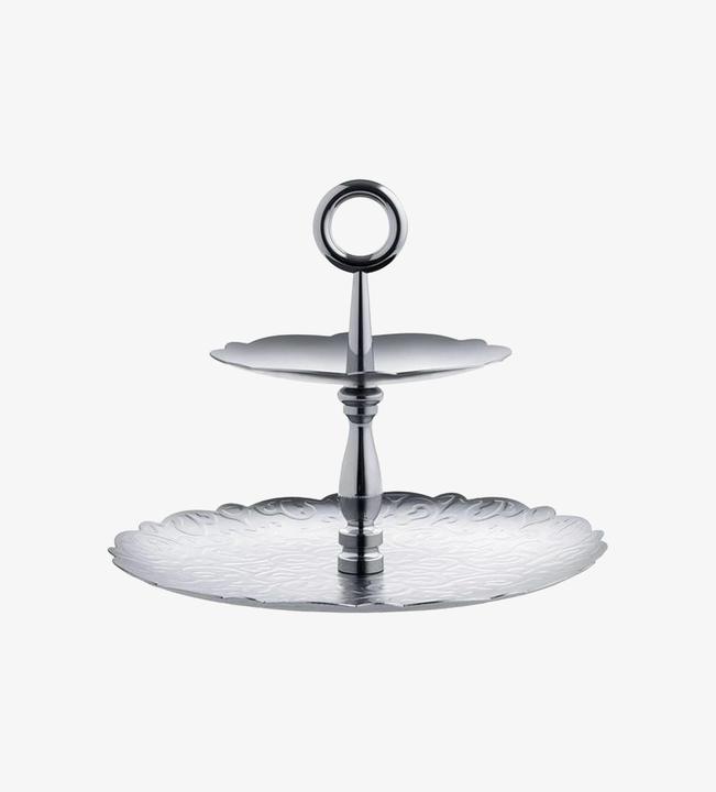 Actual product image Alessi Etagere Dressed for X-mas silver coloured