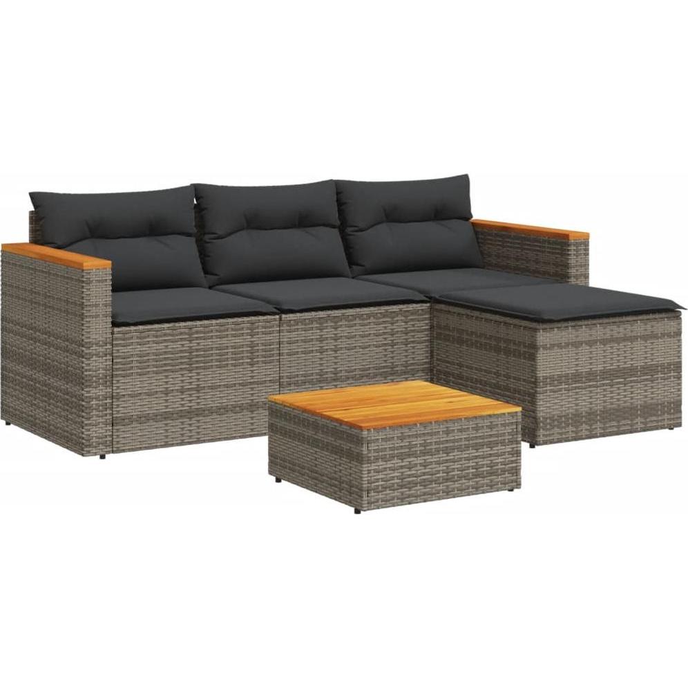 VidaXL, Gartenlounge, 10-tlg. Garten-Lounge-Set mit Kissen