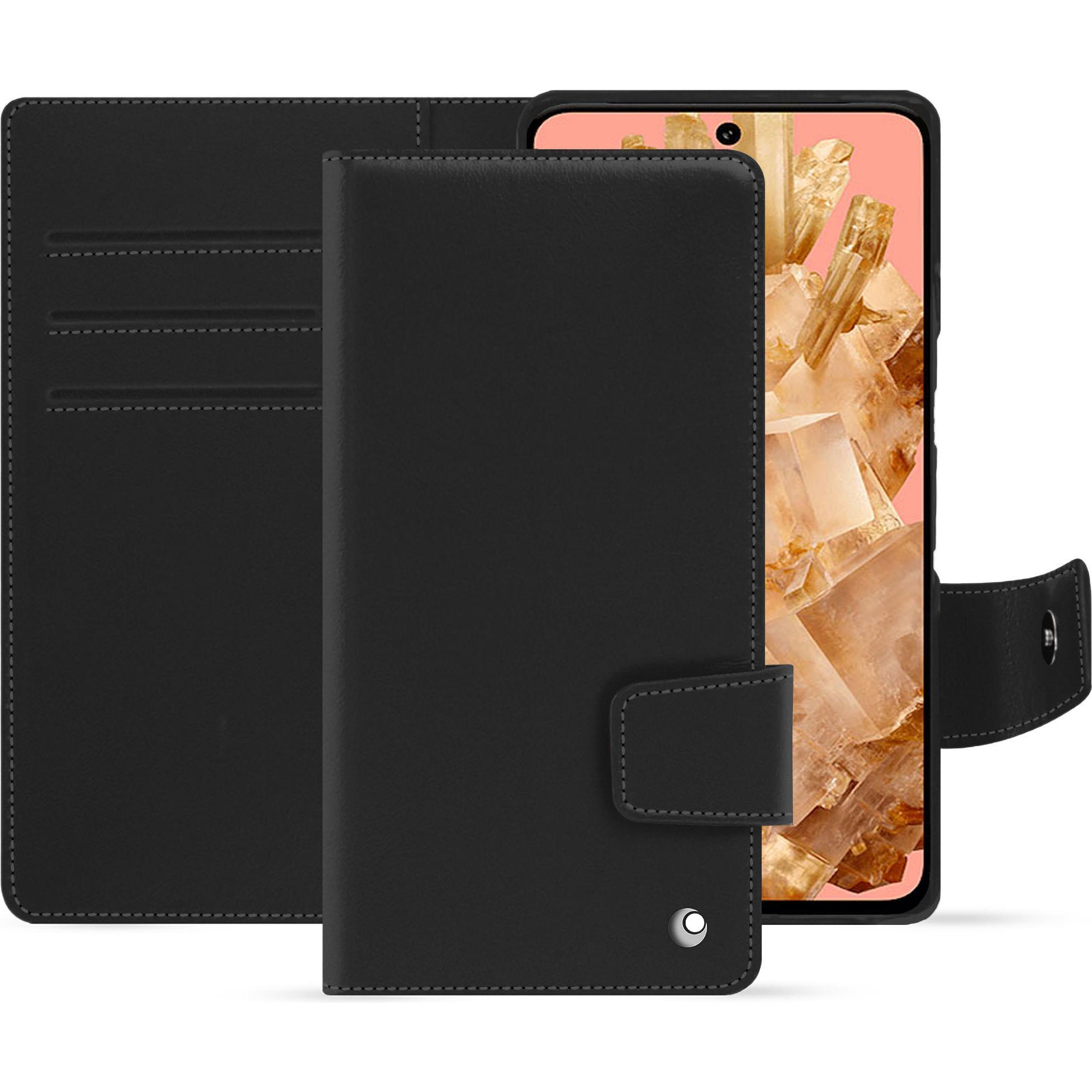 Thumbnail - Noreve Lederschutzhülle Google Pixel 8 (Google Pixel 8), Smartphone Hülle, Schwarz