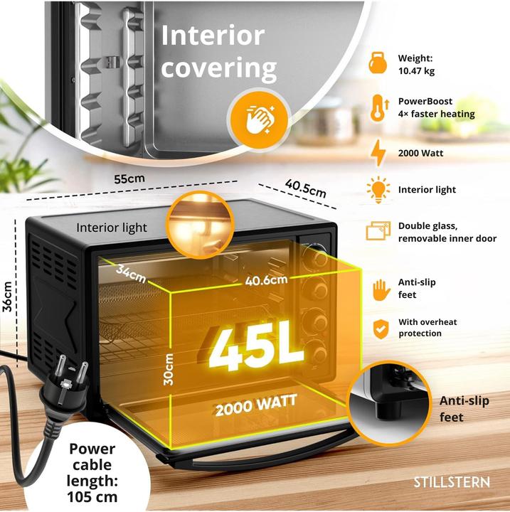 Produktbild Stillstern Minibackofen mit Umluft
