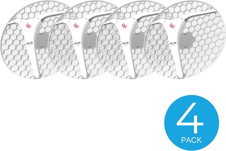Produktbild MikroTik LHG XL 5 AC Dual Chain Long Range 27dBi 5GHz CPE/Point-to-Point, 4er Pack Wireless Systeme (867 Mbit/s)