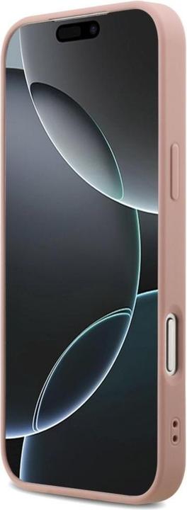 Immagine prodotto Guess Back panel cover Apple iPhone 17 Pro Max PU Fixed Glitter 4G Metal Logo Case Pink (Apple iPhone 17 Pro Max)