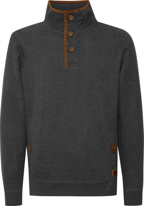 Actual product image Blend Achlias Men's Sweatshirt Sweat Shirt Jumper With High-Neck Buttons And Pockets (L)