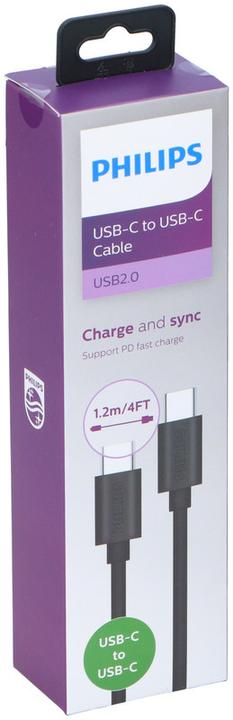 Produktbild Philips DLC3104C/00 - Kabel USB-C auf USB-C - 15W Ladekabel USB C - 120 cm (1.20 m, 15 W)