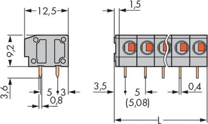Image du produit Wago Borne pour circuit imprimé