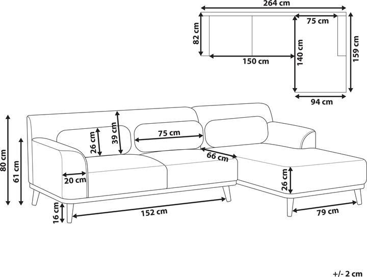 Produktbild Beliani Simos (Ecksofa)