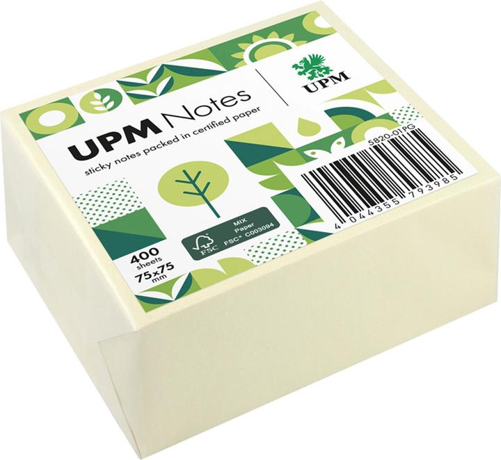 UPM Notes Sticky note 5820-01PG 75x75mm 400 sheets, grey (75 x 75 mm)