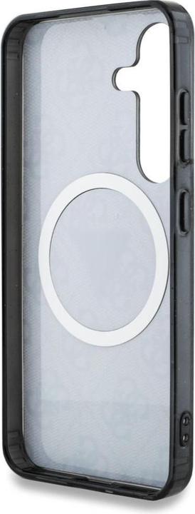 Actual product image Guess Etui 4G Glitter Triangle Buttons MagSafe do Samsung Galaxy S25 czarny (Samsung Galaxy S25)