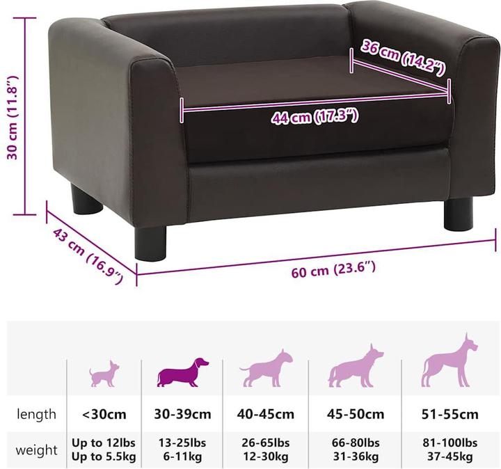 Produktbild vidaXL Hundesofa (Hund)