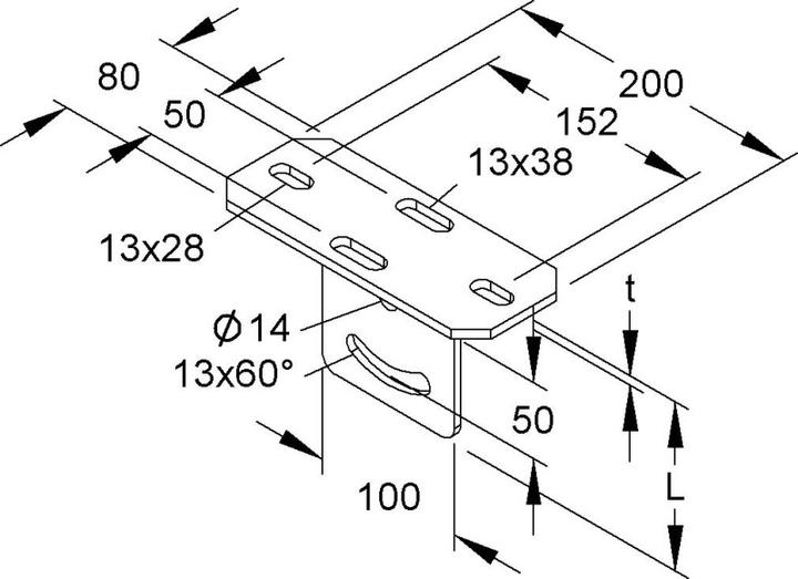 Actual product image Niedax Head plate KUGV 50