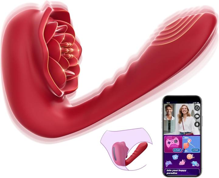 sexpuppe barbara NoName Rosen Vibrator mit KI-Steuerung, 9 Modi, leise, App-gesteuert