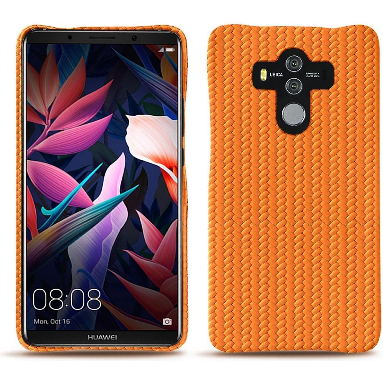 Noreve Lederschutzhülle (Huawei Mate 10 Pro), Smartphone Hülle, Orange