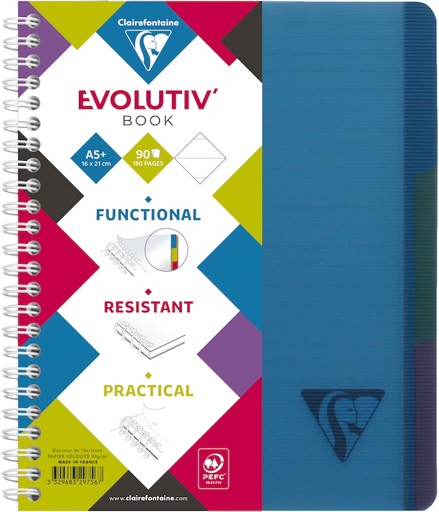 Produktbild Clairefontaine Evolutiv'Book (A5, Liniert, Weicher Einband)